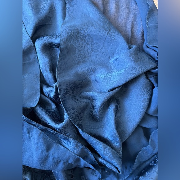 Jovovich-Hawk silk royal blue dress- Beautifully Made! 100% SILK - Picture 12 of 15